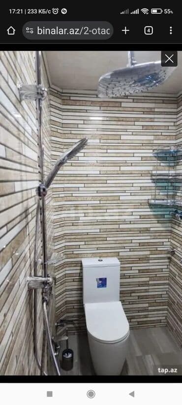 əcəmi kirayə ev: 50 kv. m, 2 otaqlı, Kombi, Qaz, İşıq — 6