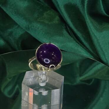 tək qaş uzuk: Üzük, Gümüş, Ametist — 5
