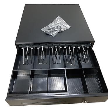 Dəftərlər: POS Kasssa çekmecəsi – metal, açarlı - Rəng: qara - Material: möhkəm — 1