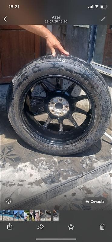 velosped 20: Avtomobil diski və təkər komplekti - Disk: 10 şüalı, qara rəng, 5 — 1