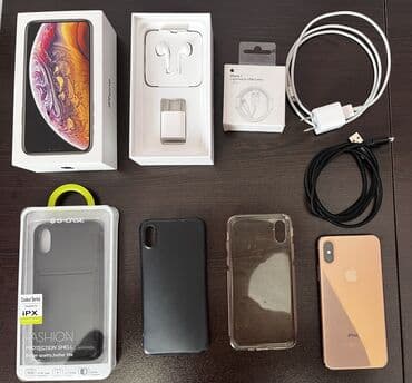 iphone x irshad: IPhone Xs, 64 GB, Qızılı, Zəmanət, Simsiz şarj, Face ID — 5