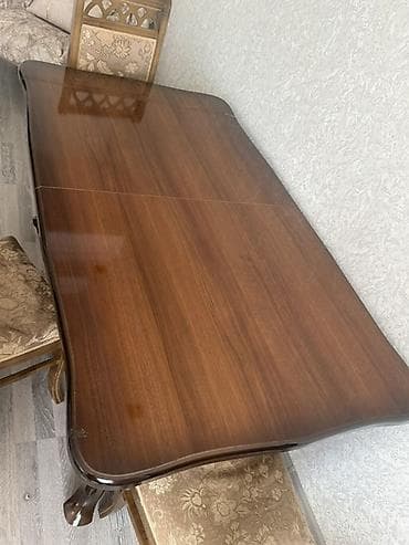 islenmis iran sobasi: Qonaq otağı üçün, İşlənmiş, Açılan, Dördbucaq masa, 4 stul — 3