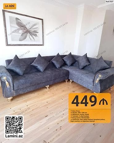Künc divan – La Mini - Ölçü: 280 × 200 sm - Mexanizm: açılan, bazalı lalafo.az -da Künc divan – La Mini - Ölçü: 280 × 200 sm - Mexanizm: açılan, bazalı