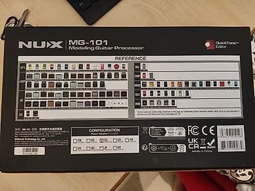 Qarmonlar: Nux MG-101 gitara prosessoru, karobkası və şunurları ilə birlikdə — 2