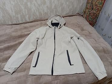 godekce: Krem rəngli kapüşonlu yüngül küləkkeçirməz gödəkcə - Rəng: açıq — 1