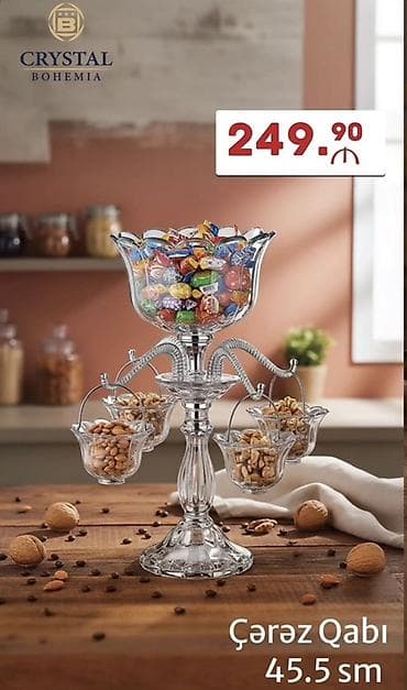 xrusta: Crystal Bohemia çərəz qabı 250 manata alinib, tezedir istifade olmayib — 1