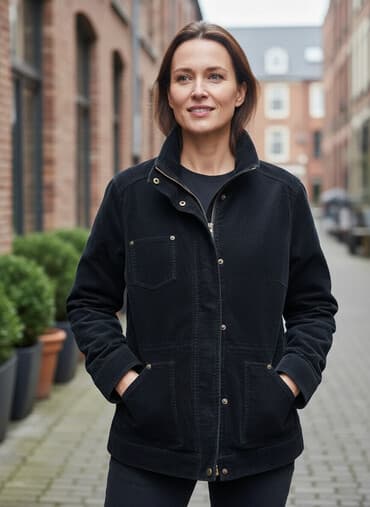 Qalın məxməri parçalardan hazırlanmış qara rəngli kişi/kadın