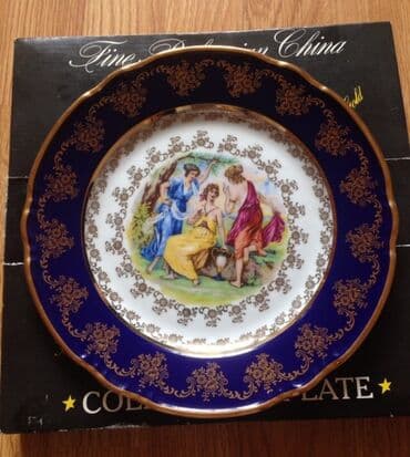 qab qacaq ikinci el: Boşqablar, rəng - Göy — 1