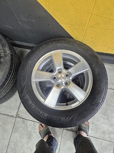 Chevrolet orijinal 5 qolçaqlı yüngül lehimli disk + şin komplekti -