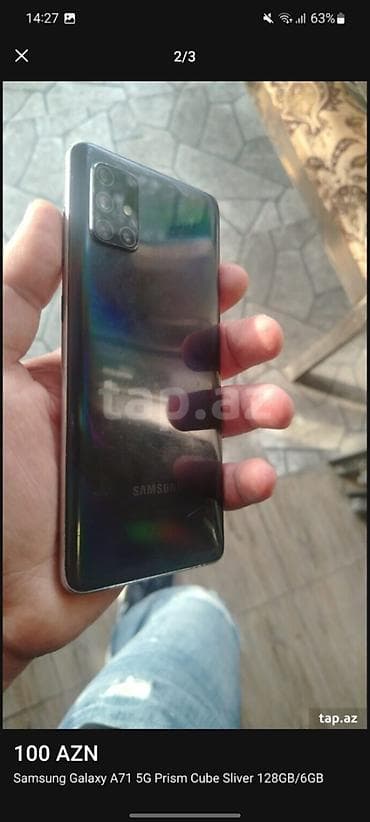 telefon 2ci əl: Samsung Galaxy A71, 128 GB, rəng - Boz — 2