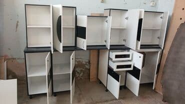 ВАЗ (ЛАДА): Mətbəx mebeli dəsti – ağ-qara dizayn.Material qapilar mashin boyasi — 2