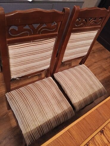 Кухонные принадлежности: Для гостиной, Раскладной, Овальный стол, 6 стульев — 2