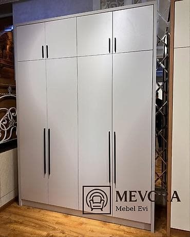 ağ şkaf: Yeni, 3 qapılı, Ağ, Digər material, Açılan, Düz dolab — 2