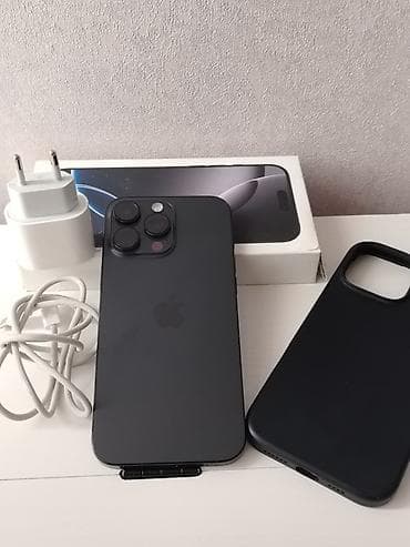 IPhone 16 Pro Max, 256 GB, Qara, Simsiz şarj, Face ID