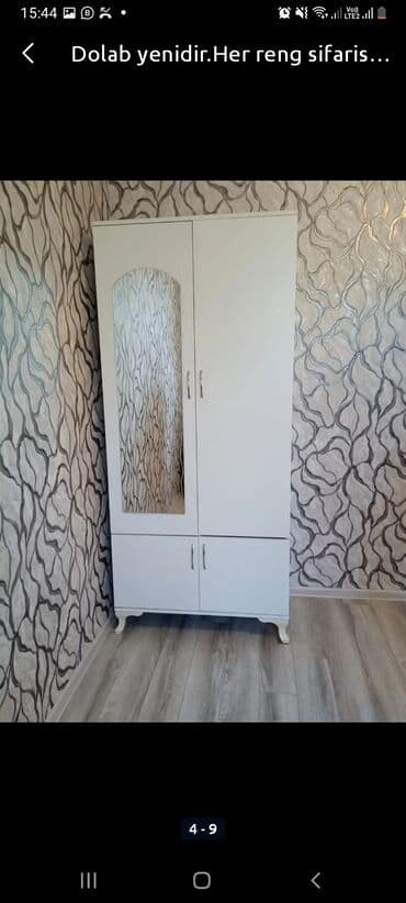 qapi: Yeni, Açılan, 1 qapı Düz dolab, Dolab-asılqan — 3