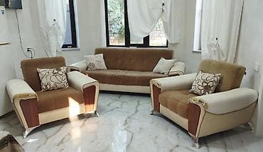 Qonaq otağı üçün 3-lü mebel dəsti - Tərkib: 1 ədəd 3 nəfərlik divan — 1