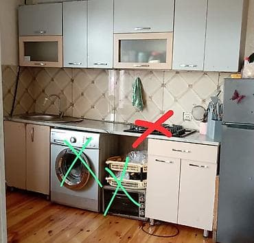 Mətbəx mebeli – 250 sm - Üst-alt dolablı modul dəst - Üst dolablar: 3
