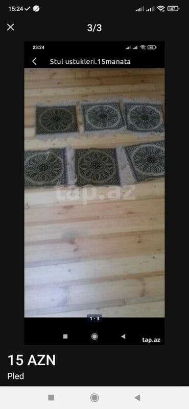 atlas parça qiyməti: 15manat.stul ustukleri — 2