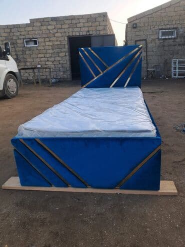 tek neferlik çarpayi: Yeni, Təknəfərlik çarpayı, Bazalı, Matras ilə, Siyirməsiz, Azərbaycan — 4