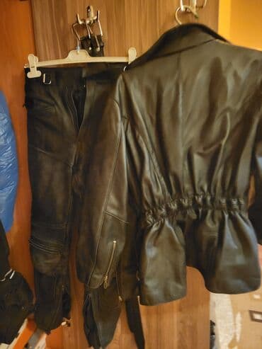 fort mator: Motosiklet geyim dəsti - Dəst tərkibi: - Qara dəri motosiklet — 4