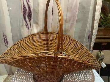 əjdaha meyvəsi: Təbii söyüddən əl işı səbət - Material: təbii söyüd çubuqları, əl ilə — 7