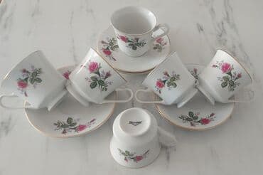 cay dasi satisi: Çay dəsti, rəng - Ağ, 6 nəfərlik — 1