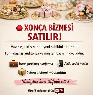 nisan ucun ev bezemek: Xonça by SoliTa – Hazır və gəlir gətirən xonça biznesi satılır! ✨ — 2
