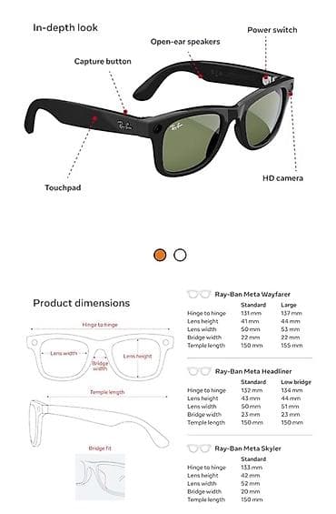 Məhsul: Ray‑Ban | Meta ağıllı eynəklər (Wayfarer/Headliner/Skyler