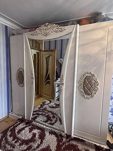 xalca resmi cekmek: 4 qapılı, Güzgülü, Bej, Digər material, Kupe, Düz dolab — 1