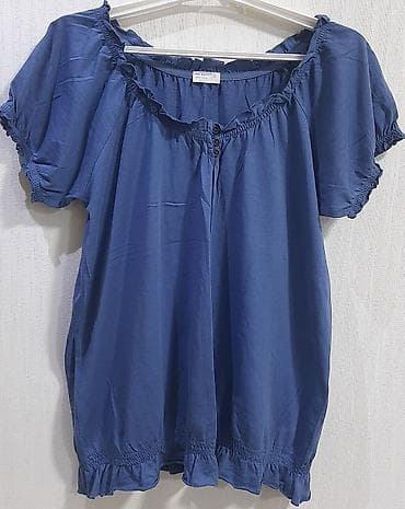INFINITY Woman bluz – XL ölçü - Rəng: tünd mavi - Model: elastik