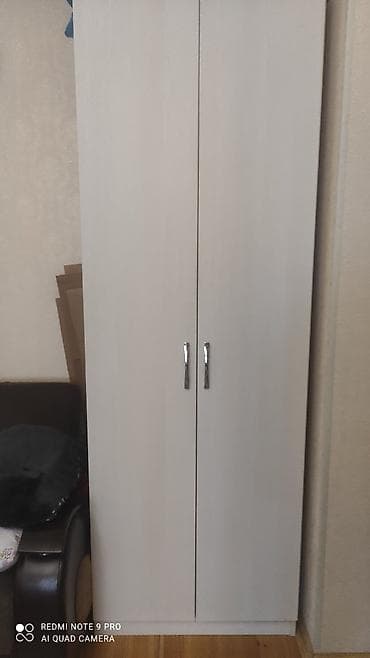 Ev üçün mebel: İkiqapılı şkaf - Rəng: açıq ağac/boz ton - Material: laminat/LDSP — 1