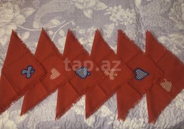 Mətbəx üçün dekor,kətan salfetlər və ya boşqab altlıqları,6 dənə