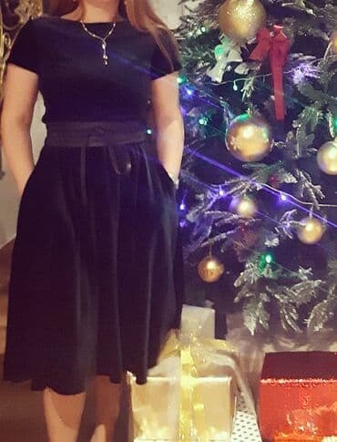 Qara məxmər don - Material: yumşaq, işıqda parıltı verən məxmər -