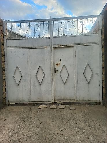 qapi darvaza: Dəmir Həyət darvazası, Mexaniki, Qapı ilə, rəng - Ağ, Kredit yoxdur — 2