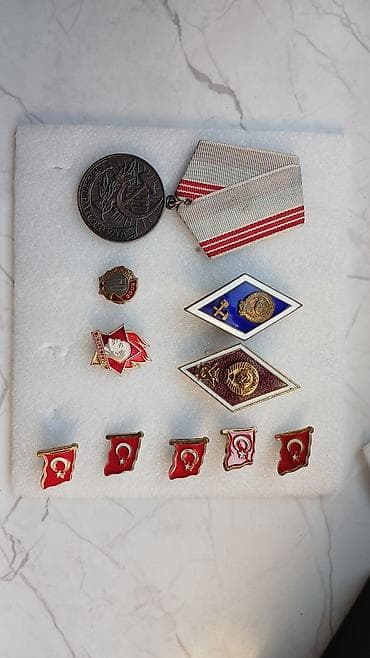 gitara simi: Kolleksiya üçün nişan və medallar dəsti Tərkib: - Lentli döş — 2