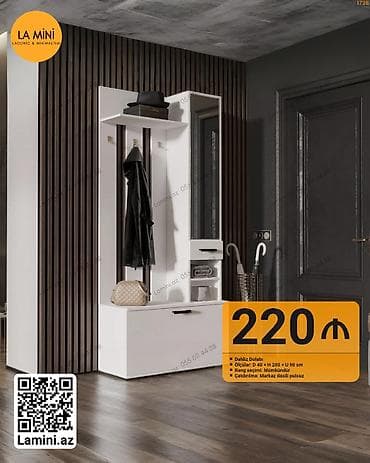 Dəhliz dolabı – La Mini dizaynı - Ölçülər: Dərinlik 40 sm × Hündürlük