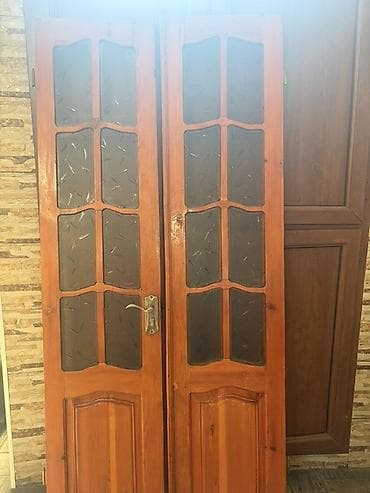 qapi avropa: İkiyarpaq taxta qapı - Material: kütük taxta (ağac teksturalı), laklı — 2