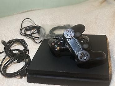 пс 4: PlayStation 4 Slim oyun konsolu paketi - Model: PS4 Slim (qara rəng) — 4