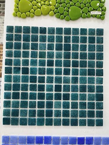 Mozaika kafel panelləri – mavi/yaşıl tonlarda - Material: şüşə