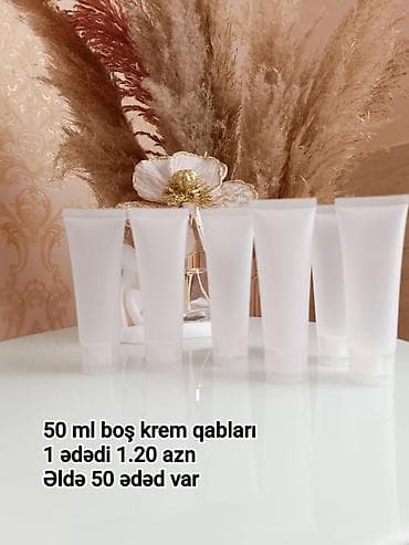 Krem qabları. 50 ml. əldə 50 ədəd var. bir ədədi 1,20 azn