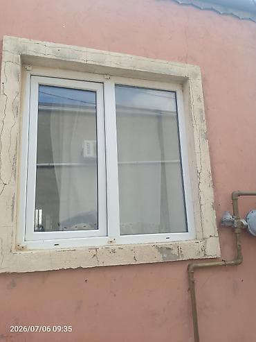 plastik gapi: PVC plastik pəncərə – 2 yaruslu sürgülü sistem - Material: ağ rəngli — 1