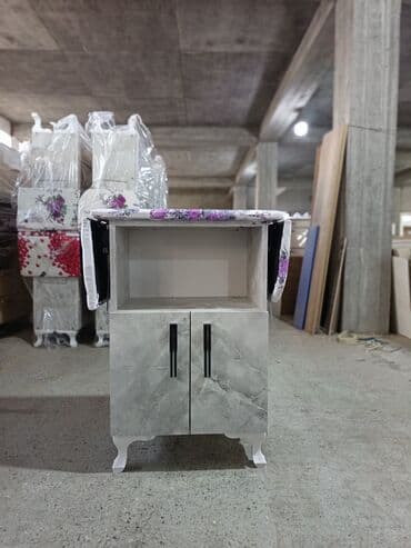 ütü masa: Mebel tipli ütü masası - Üst hissə: çiçək naxışlı, yumru kənarlı — 3