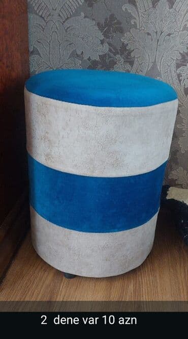 kiçik masa: Pufik oturacaq, Parça, rəng - Mavi — 1