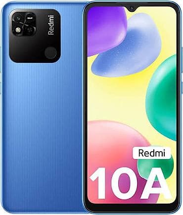 poco telefon: Redmi 10A, 32 GB, rəng - Göy, Sensor, Barmaq izi, İki sim kartlı — 1