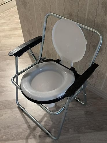 Portativ tualet stulu (kommod stul) - Katlanan metal karkas: möhkəm