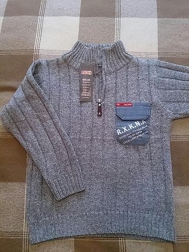 yarım boğaz çəkmə: Теплая водолазка с замком на 7-8 лет, новая — 1