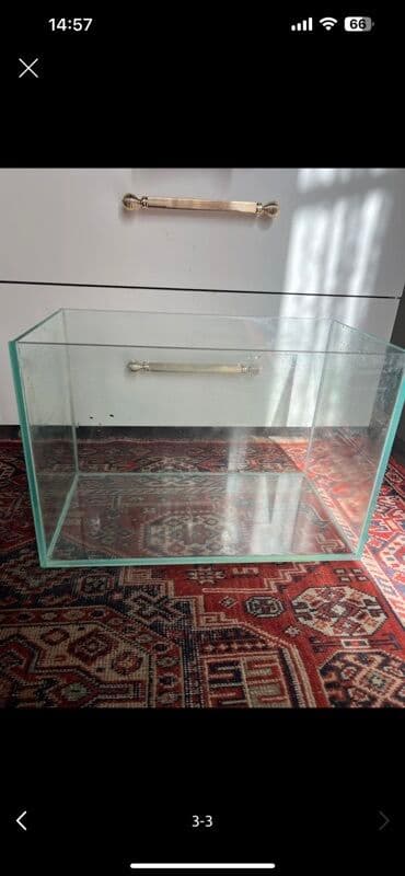 Dördbucaq akvarium, Boş, 34 l, Ödənişli çatdırılma, Ünvandan götürmə