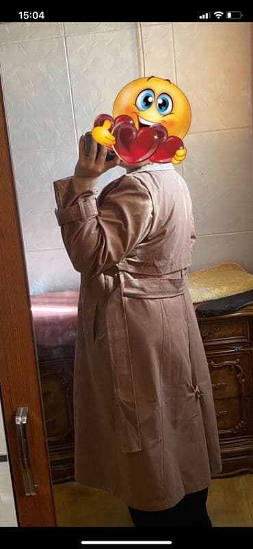 женские утепленные плащи: Trençkot satılır. Trendyoldan sifariş olunub. Materialı, rəngi — 4