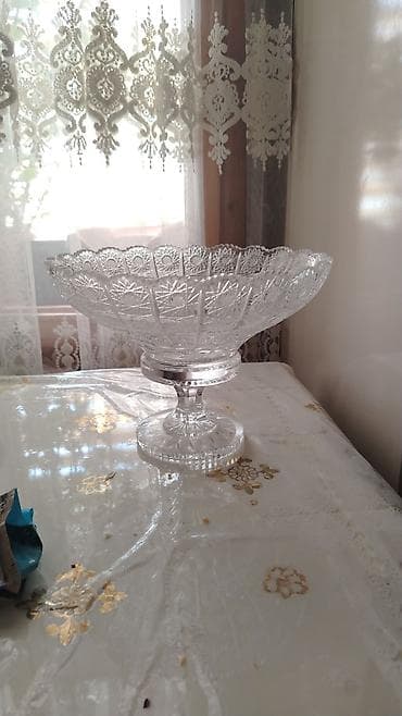 ваза для фруктов богемия: Orijinal Çexiya Bohemia meyvə qablari. Vitrində saxlanılıb. Yeni — 1