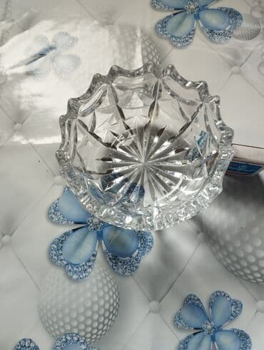 Кухонные принадлежности: Xrustal şirniyyat qabı - Material: xrustal - Forma: dairəvi kasa — 2